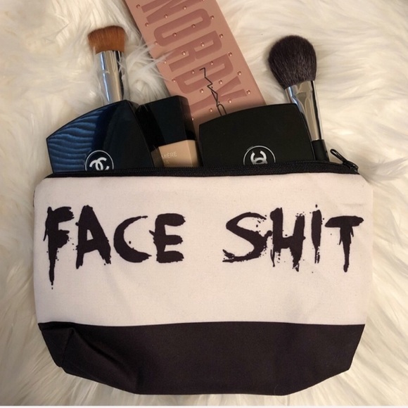 Boutique Handbags - Face Shit Cosmetic Bag.